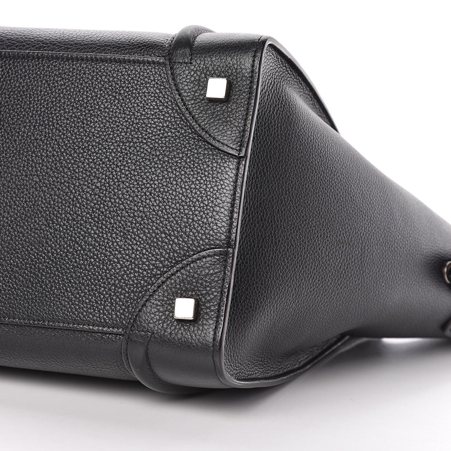 Drummed Calfskin Mini Luggage Black