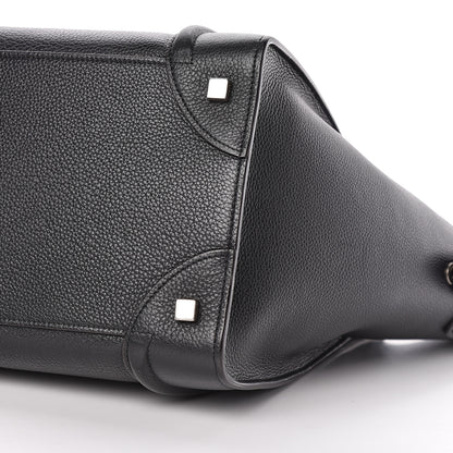 Celine Drummed Calfskin Mini Luggage Black 9 of 9
