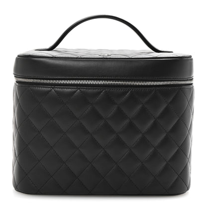 Chanel Lambskin Quilted Large Vanity Pouch Black 2 of 14