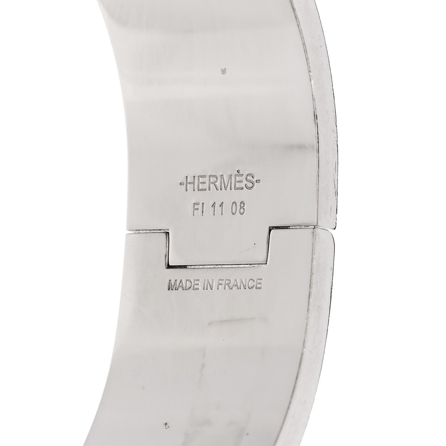 Enamel Wide Clic Clac H Bracelet PM White