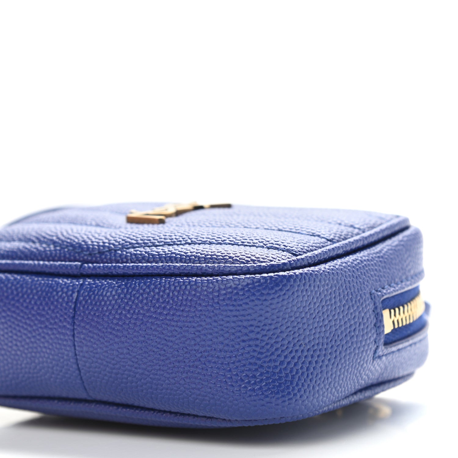 Saint Laurent Grain De Poudre Matelasse Monogram Baby Lou Camera Bag Sapphire Blue 9 of 9