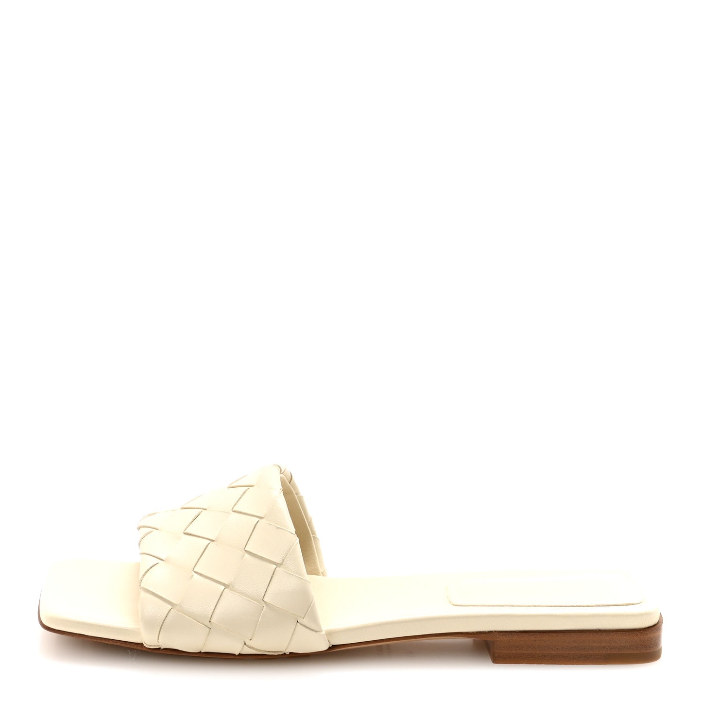 Nappa Intrecciato Parco Flat Sandals 40 Sea Salt