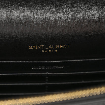 Saint Laurent Calfskin Monogram Sunset Chain Wallet Black 6 of 11