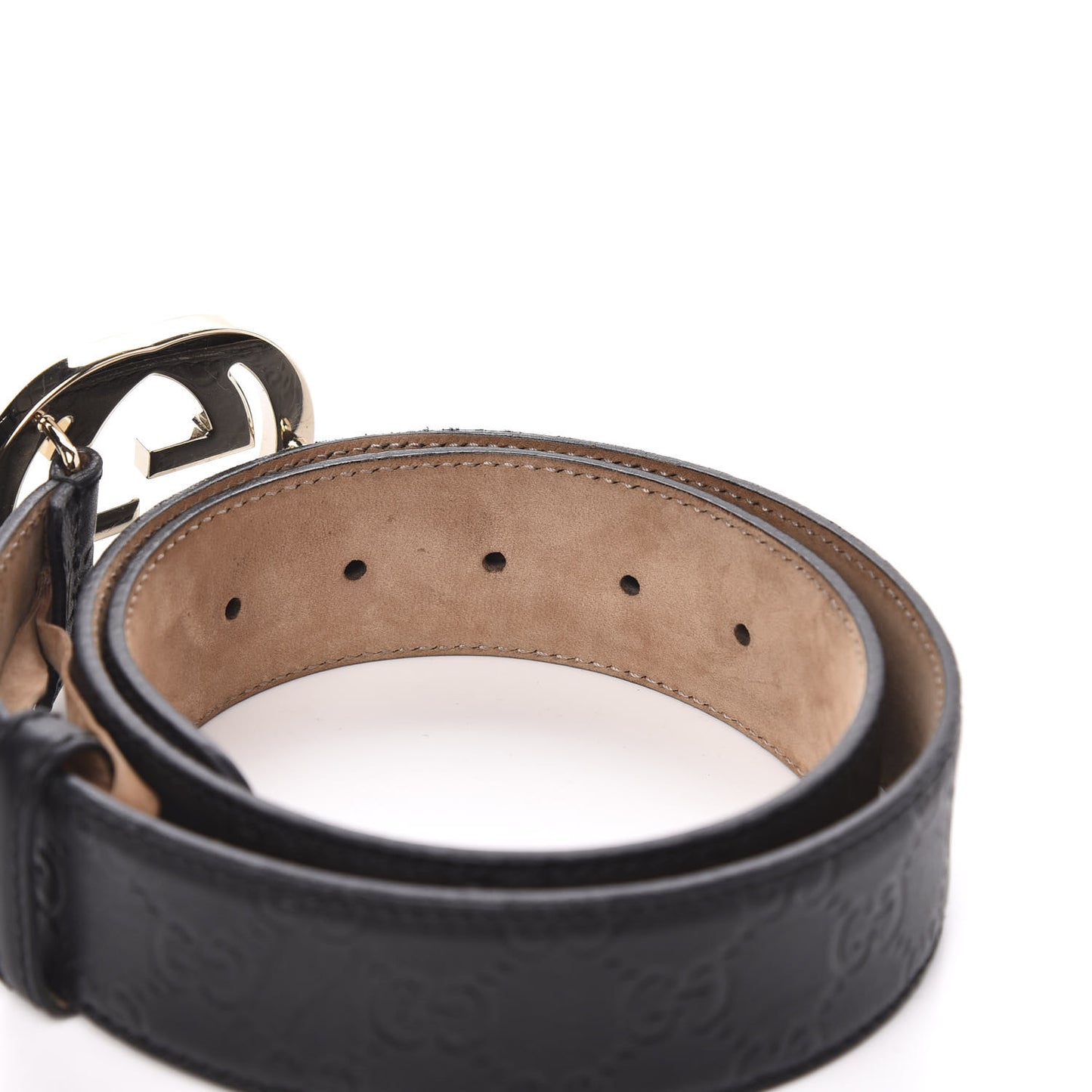 Guccissima Interlocking G 40mm Belt 80 32 Black