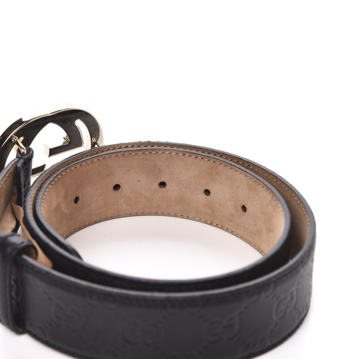 Gucci Guccissima Interlocking G 40mm Belt 80 32 Black 3 of 7