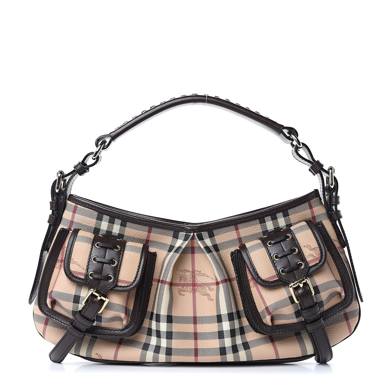 Burberry Haymarket Check Shoulder Bag Chocolate 1 of 11