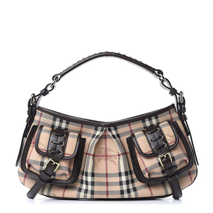 Burberry Haymarket Check Shoulder Bag Chocolate 1 of 11