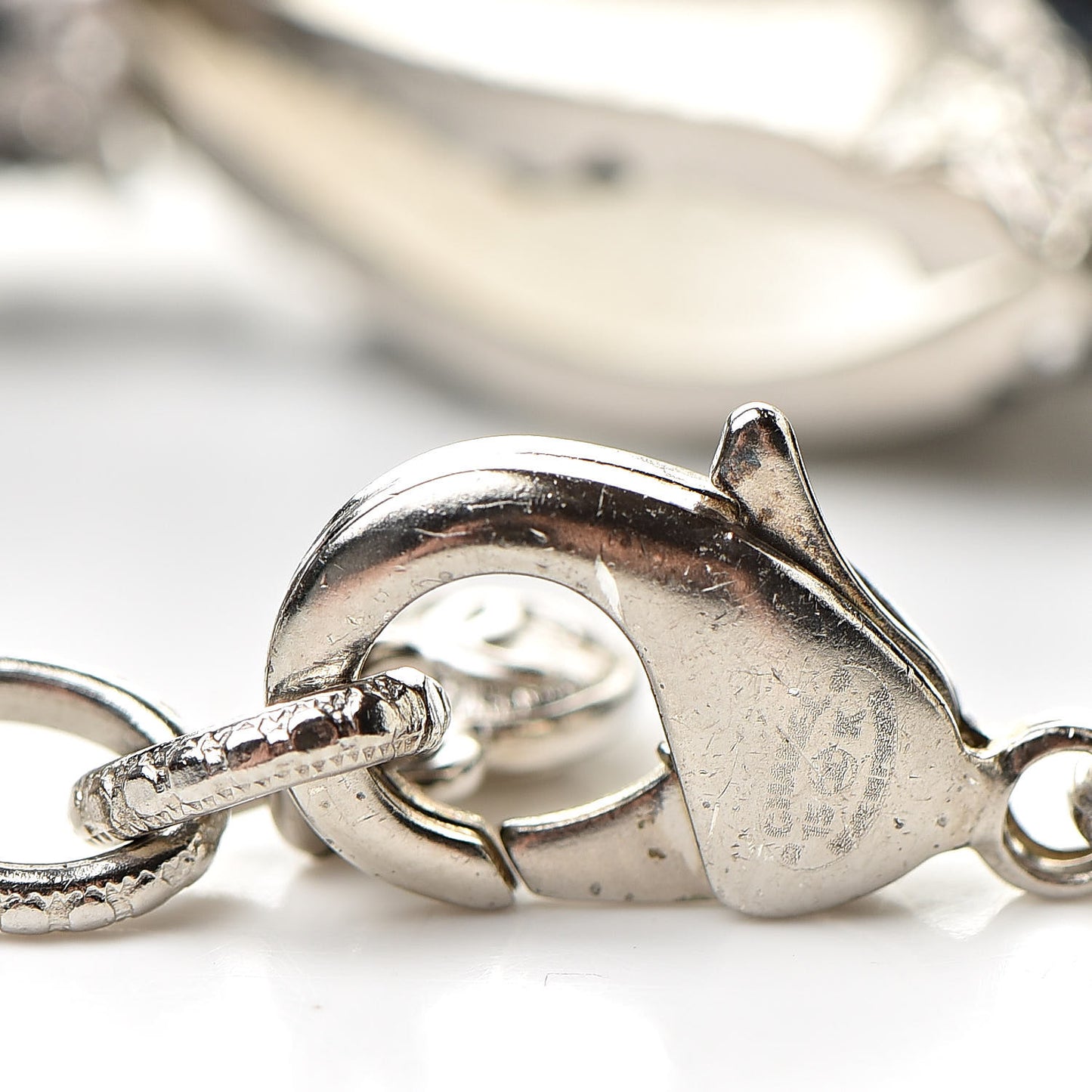 Crystal Velvet CC Bow Bracelet Black Silver