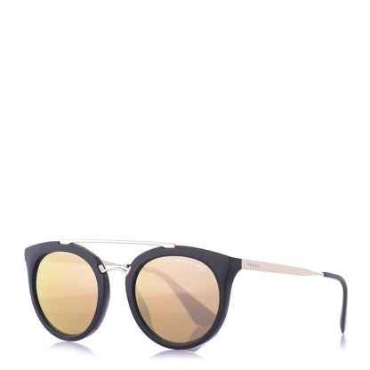 Prada Cinema Polarized Sunglasses SPR23S Black Gold 1 of 9