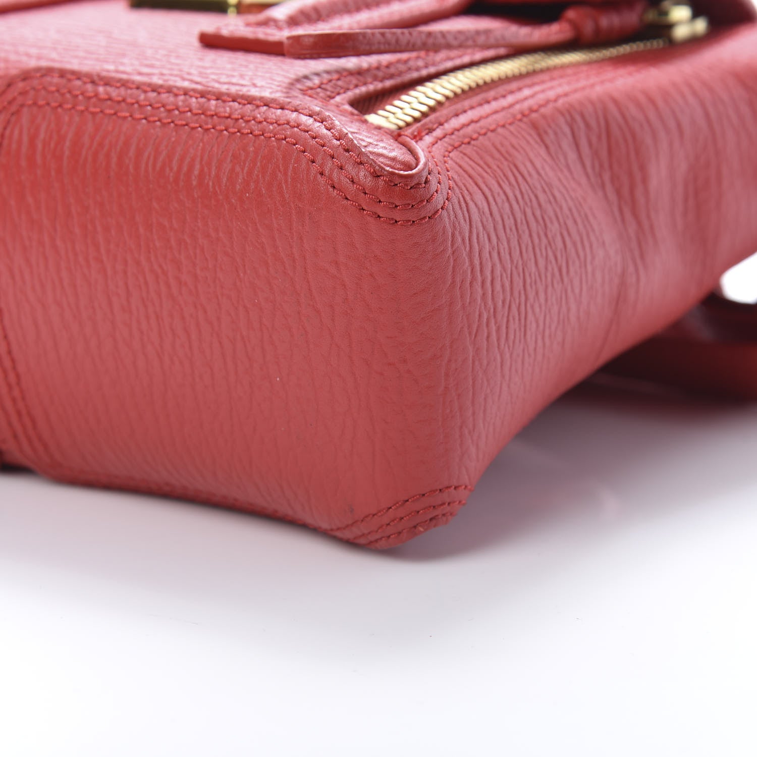 3.1 Phillip Lim 3.1 Textured Calfskin Mini Pashli Satchel Red 10 of 11