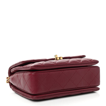 Chanel Caviar Quilted Coco First Flap Burgundy 5 of 9