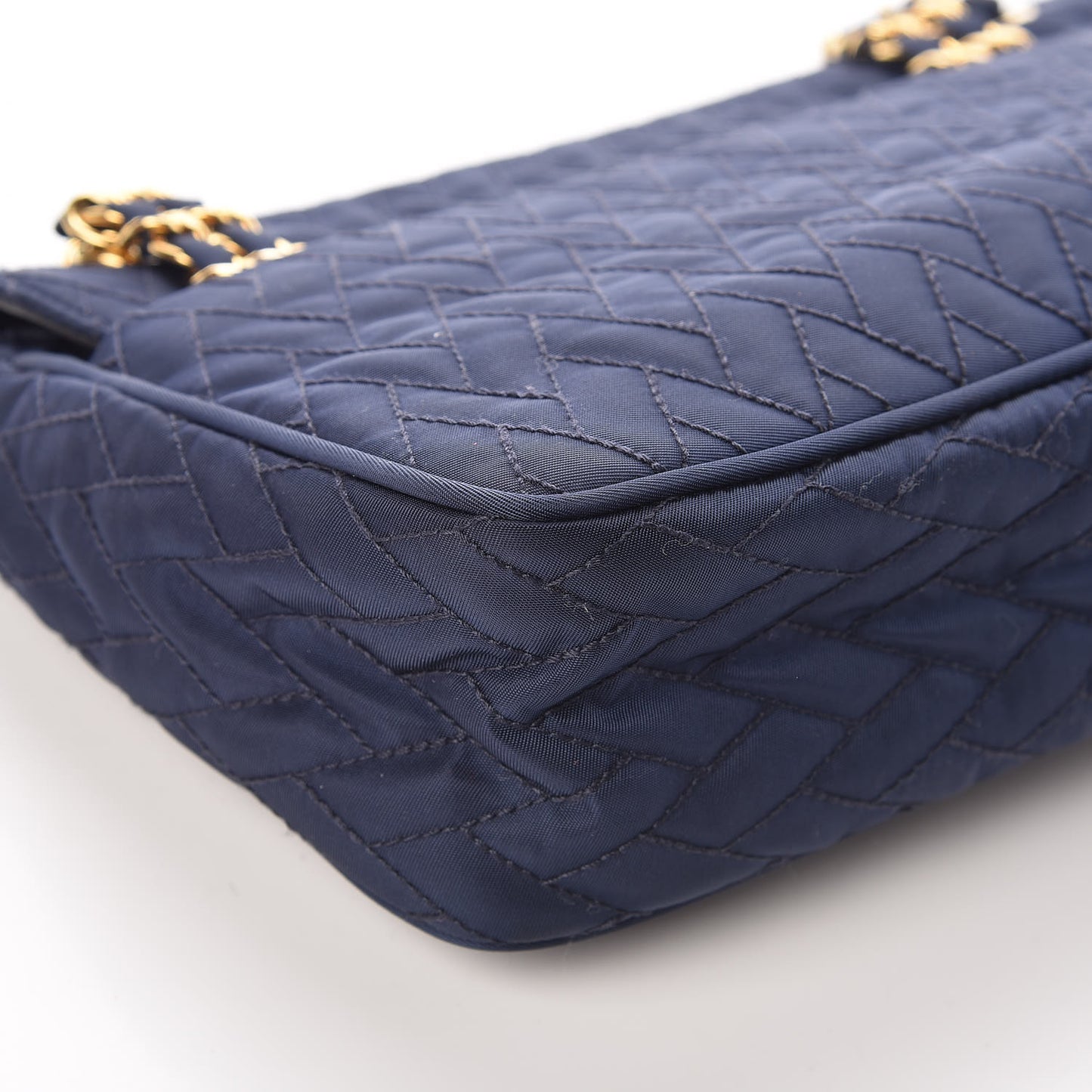 Nylon Tessuto Impuntu Quilted Flap Baltico