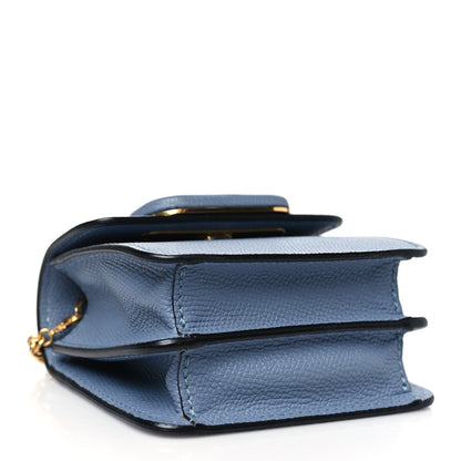 Valentino Garavani Grainy Calfskin VLogo Compact Wallet with Chain Niagara 4 of 9