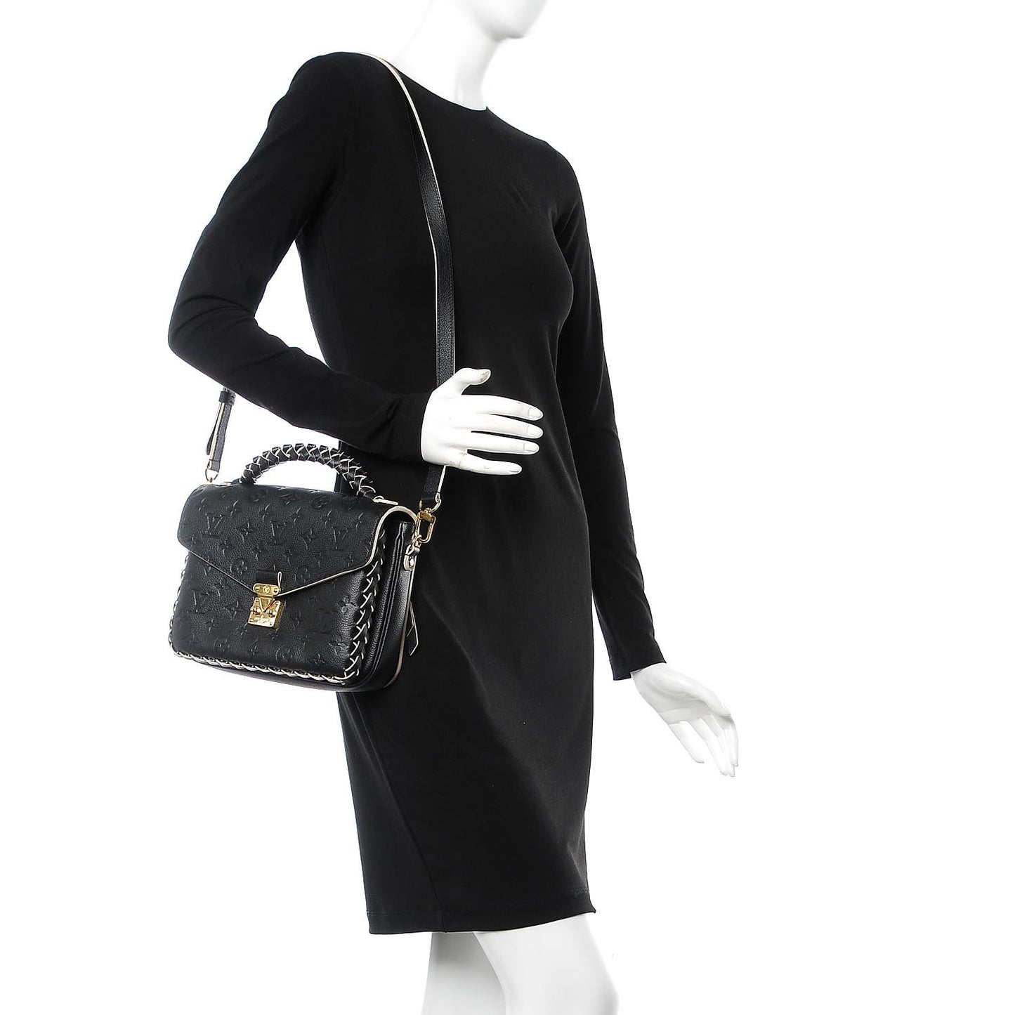 Empreinte Braided Pochette Metis Black