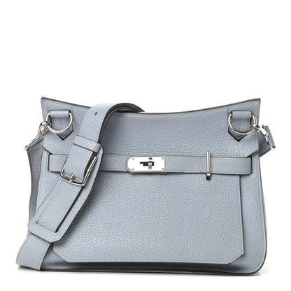 Hermes Taurillon Clemence Jypsiere 28 Bleu Lin 1 of 9