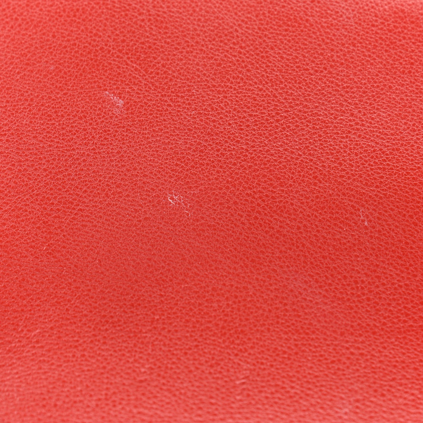 Grained Calfskin Quilted Large Label Click Flap Bag Red