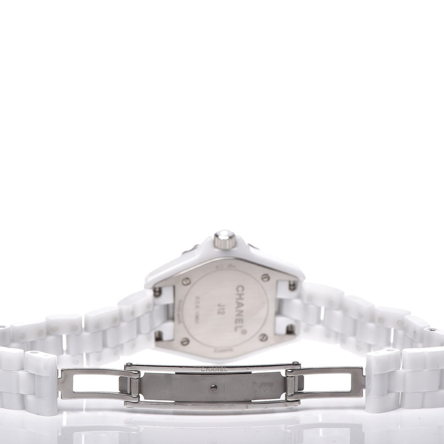 Stainless Steel Ceramic Diamond Mother of Pearl 29mm J12 Quartz Watch White