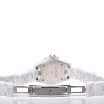 Chanel Stainless Steel Ceramic Diamond Mother of Pearl 29mm J12 Quartz Watch White 6 of 7