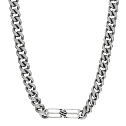Balenciaga BB Icon Gourmette Necklace Antique Silver 1 of 5