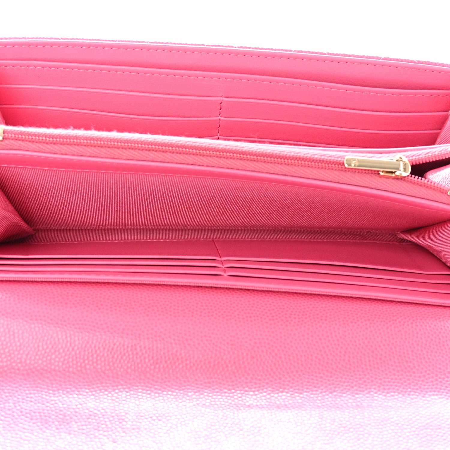 Chanel Caviar Quilted Large Gusset Flap Wallet Pink 5 of 9