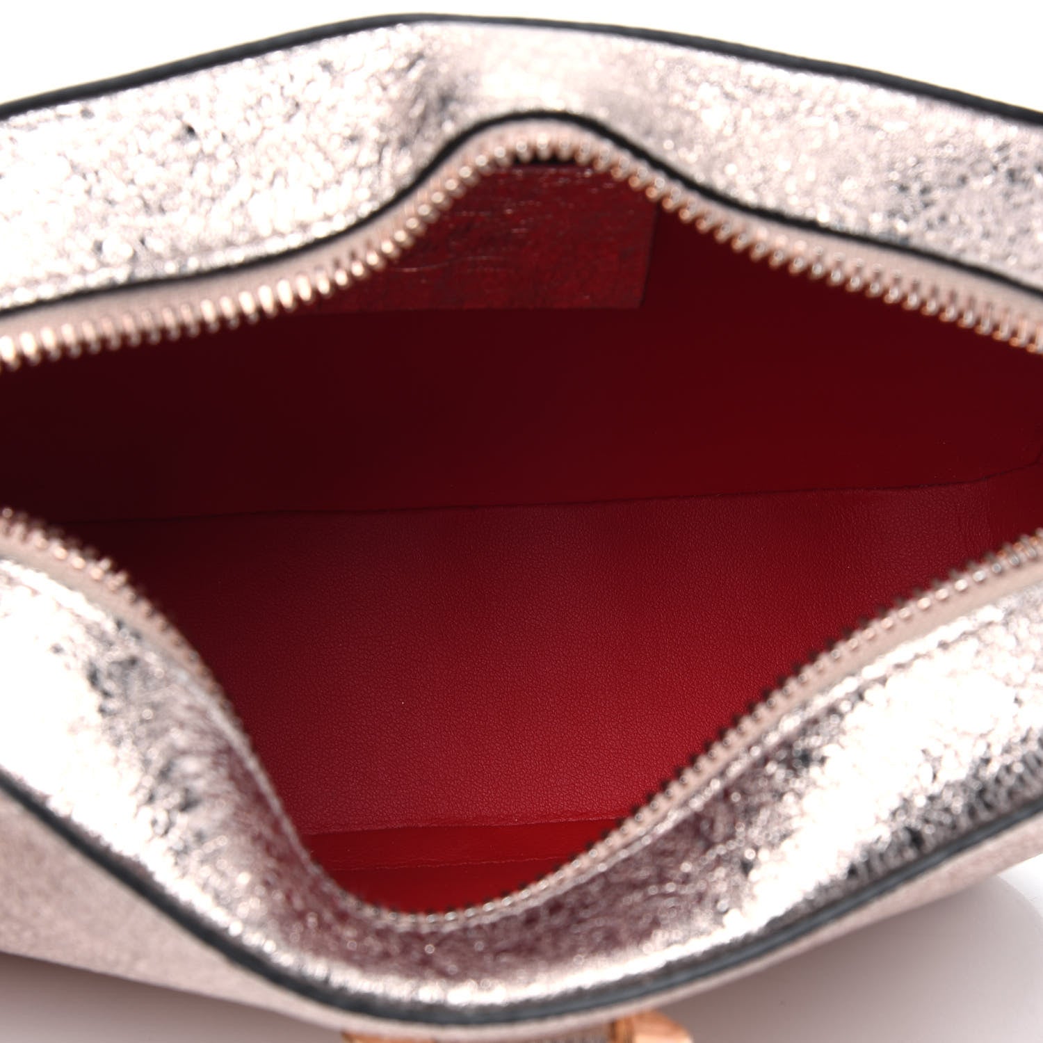 Christian Louboutin Metallic Crinkled Nappa Mini Rubylou Platine 5 of 14