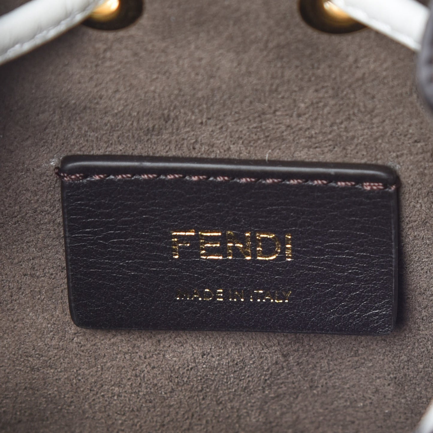 X FILA Vitello F is Fendi Mania Mini Mon Tresor Bucket Bag White