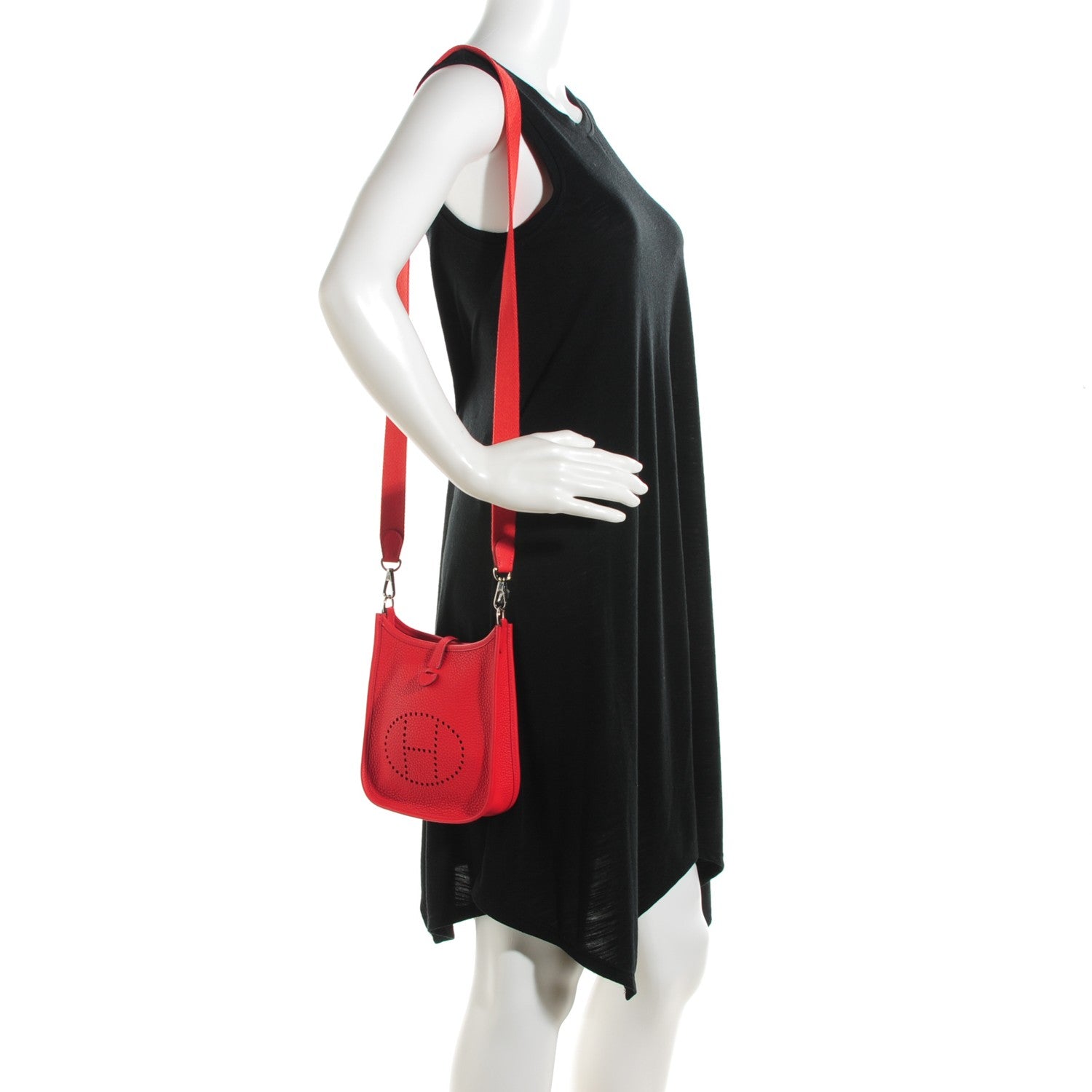 Hermes Taurillon Clemence Evelyne TPM Rouge Tomate 3 of 10