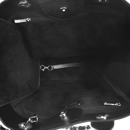 Chanel Caviar Small Studded Deauville Tote Black 5 of 8