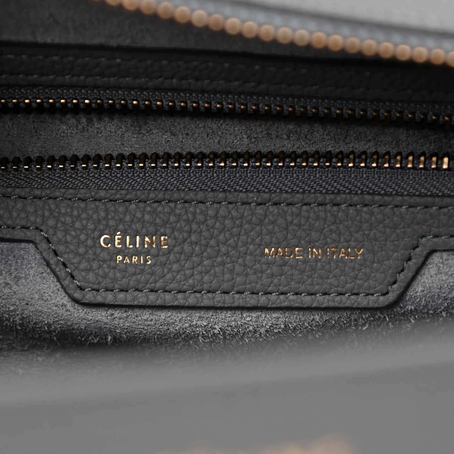 Baby Drummed Calfskin Micro Luggage Kohl
