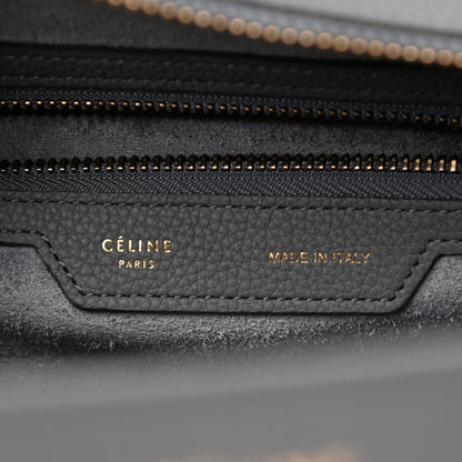 Celine Baby Drummed Calfskin Micro Luggage Kohl 6 of 9
