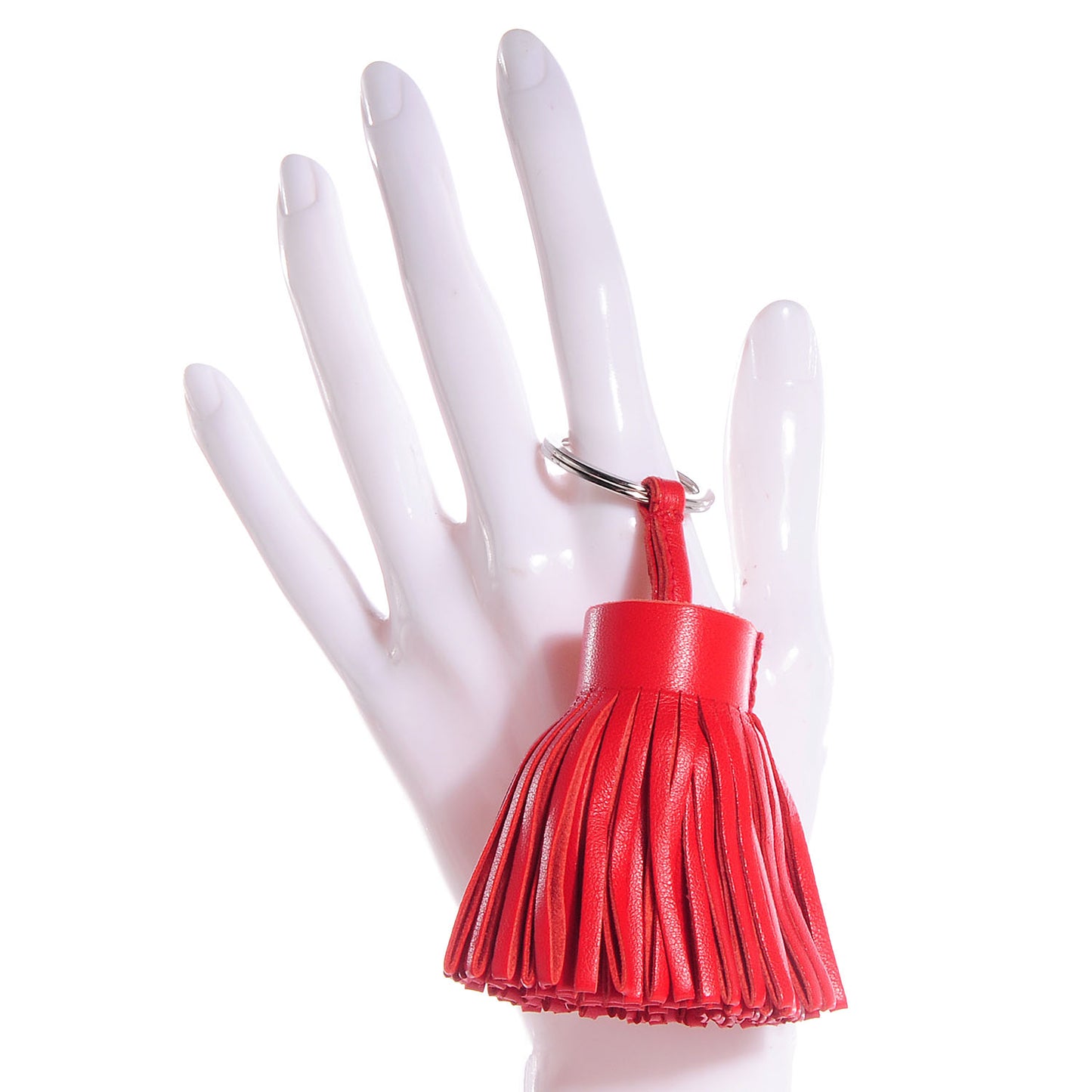 Lambskin Carmen Tassel Key Holder Rouge Indienne