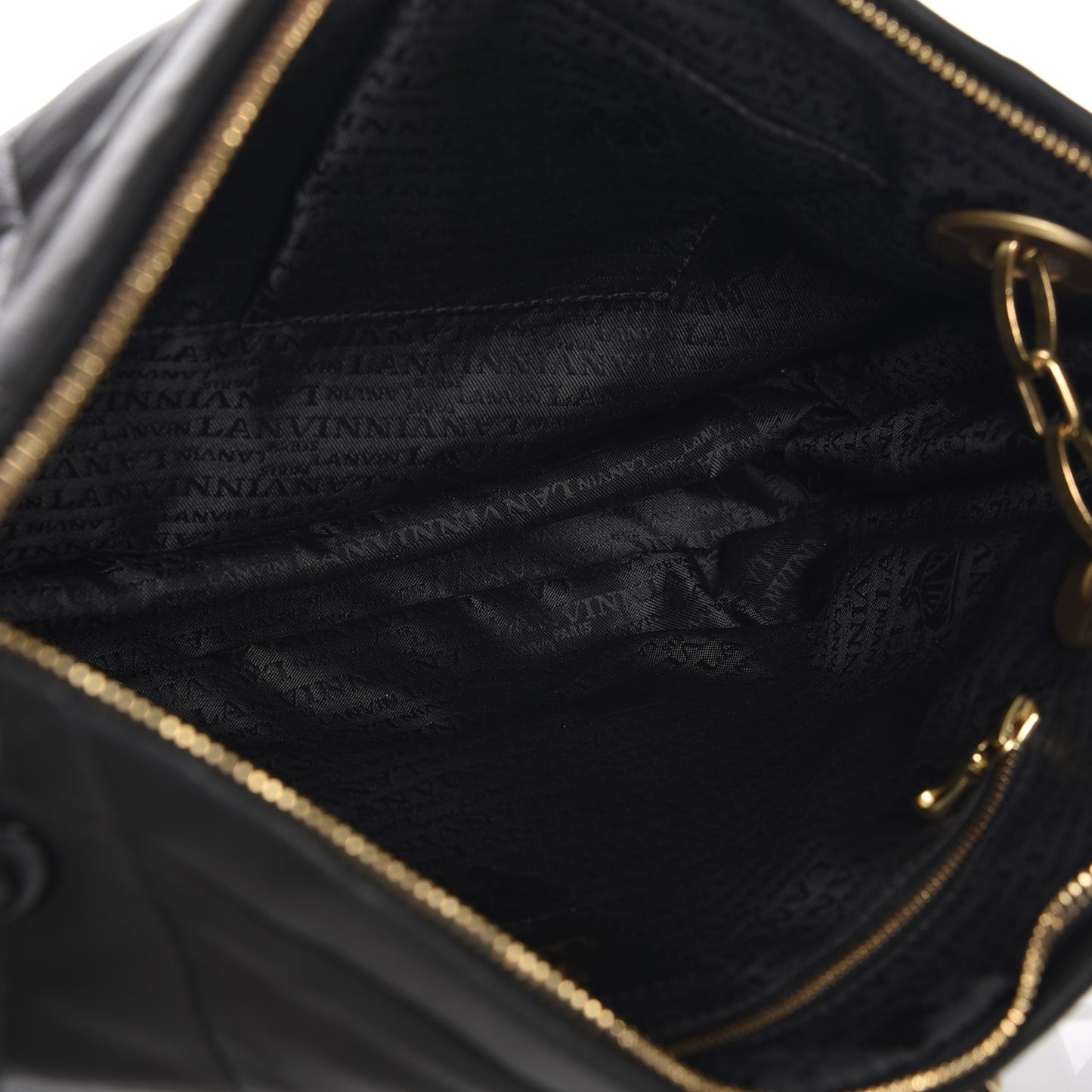 Lambskin Quilted Medium Amalia Shoulder Bag Black