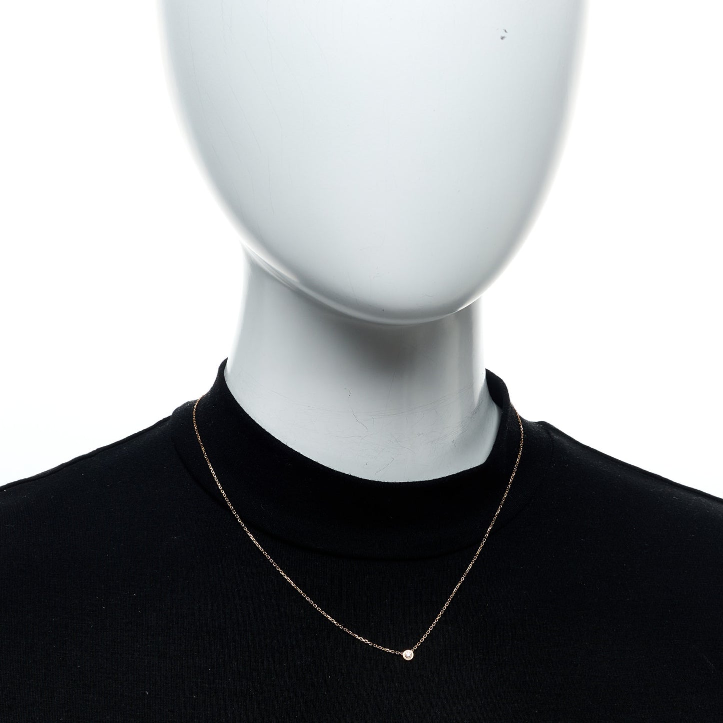 18K Pink Gold Diamond XS D'Amour Pendant Necklace