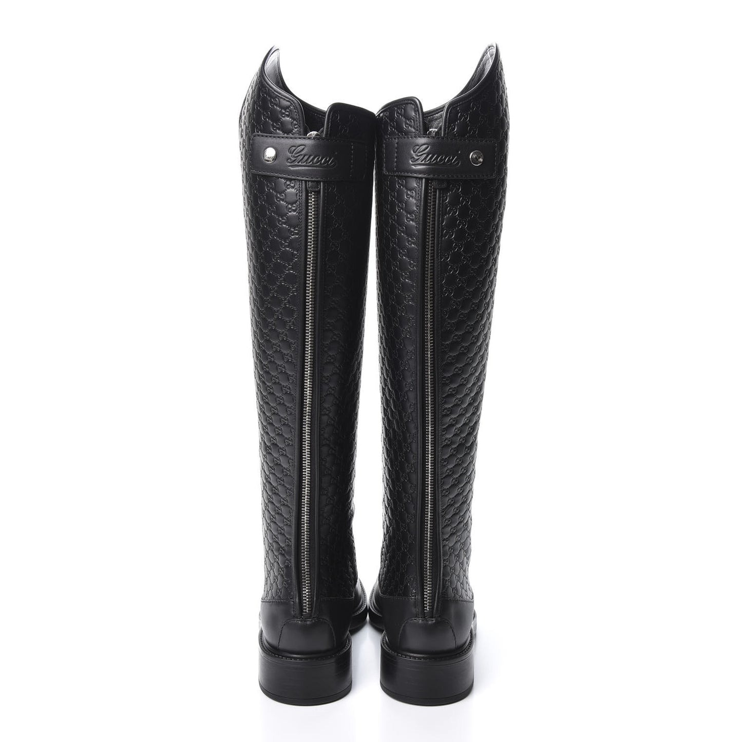 Microguccissima Knee High Riding Boots 38 Black