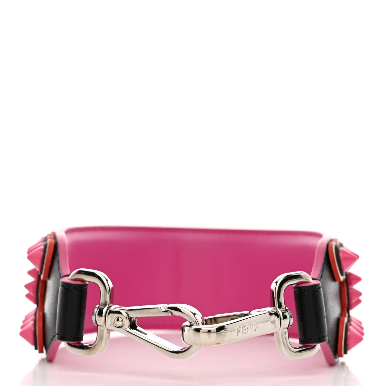 Fendi Vitello Dolce Studded Mini Strap You Black Pink 1 of 6