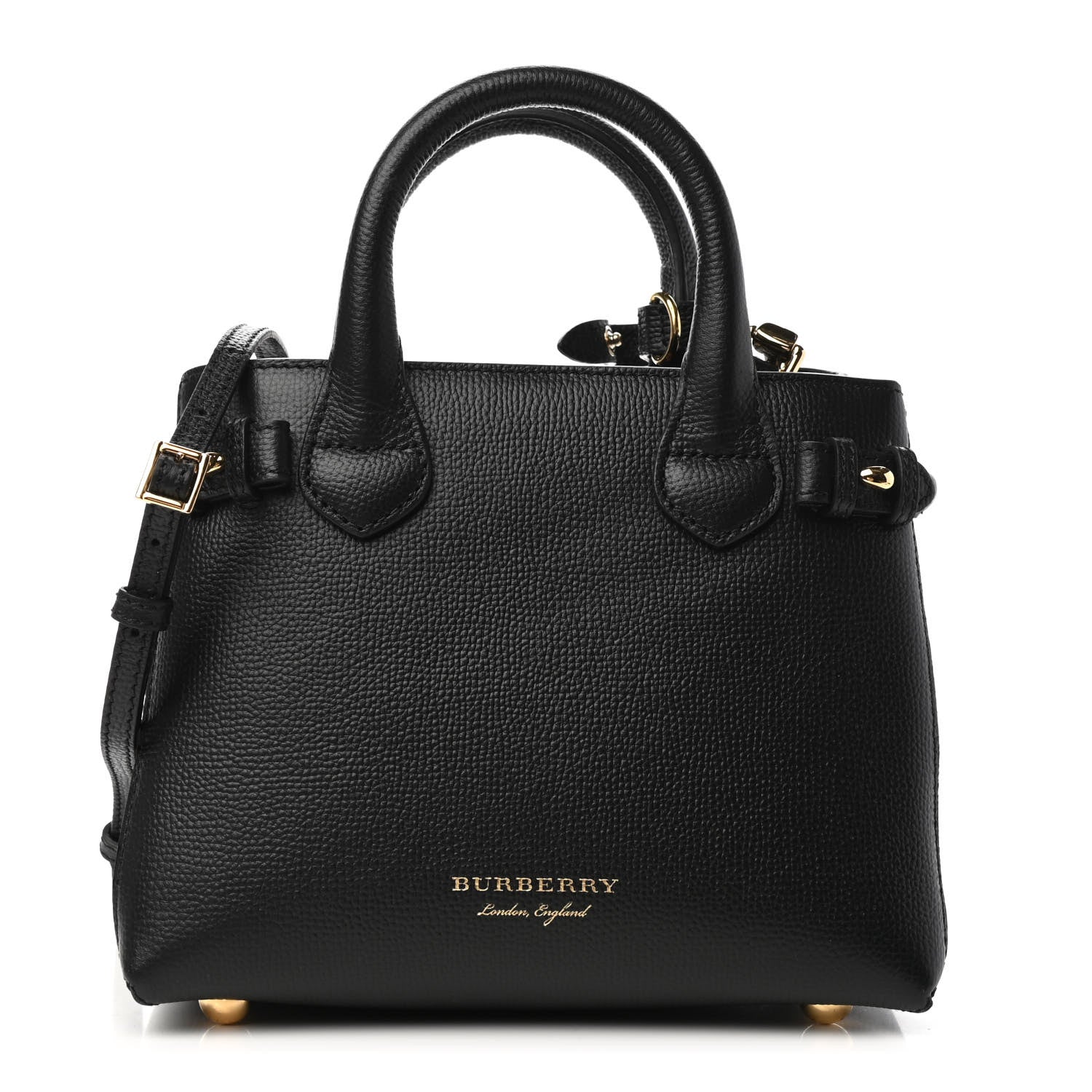 Burberry Derby Calfskin House Check Baby Banner Tote Black 1 of 4