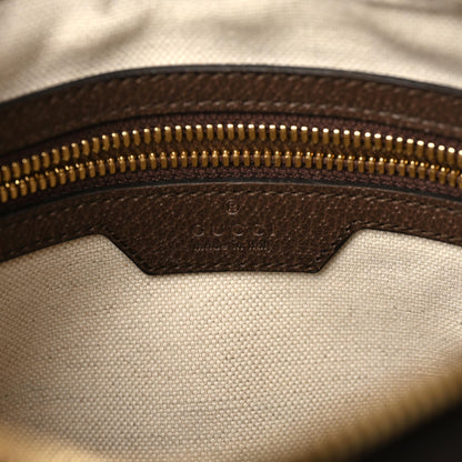 Gucci Monogram Jumbo GG Textured Dollar Calfskin Web Messenger Shoulder Bag Camel Ebony New Acero 8 of 10