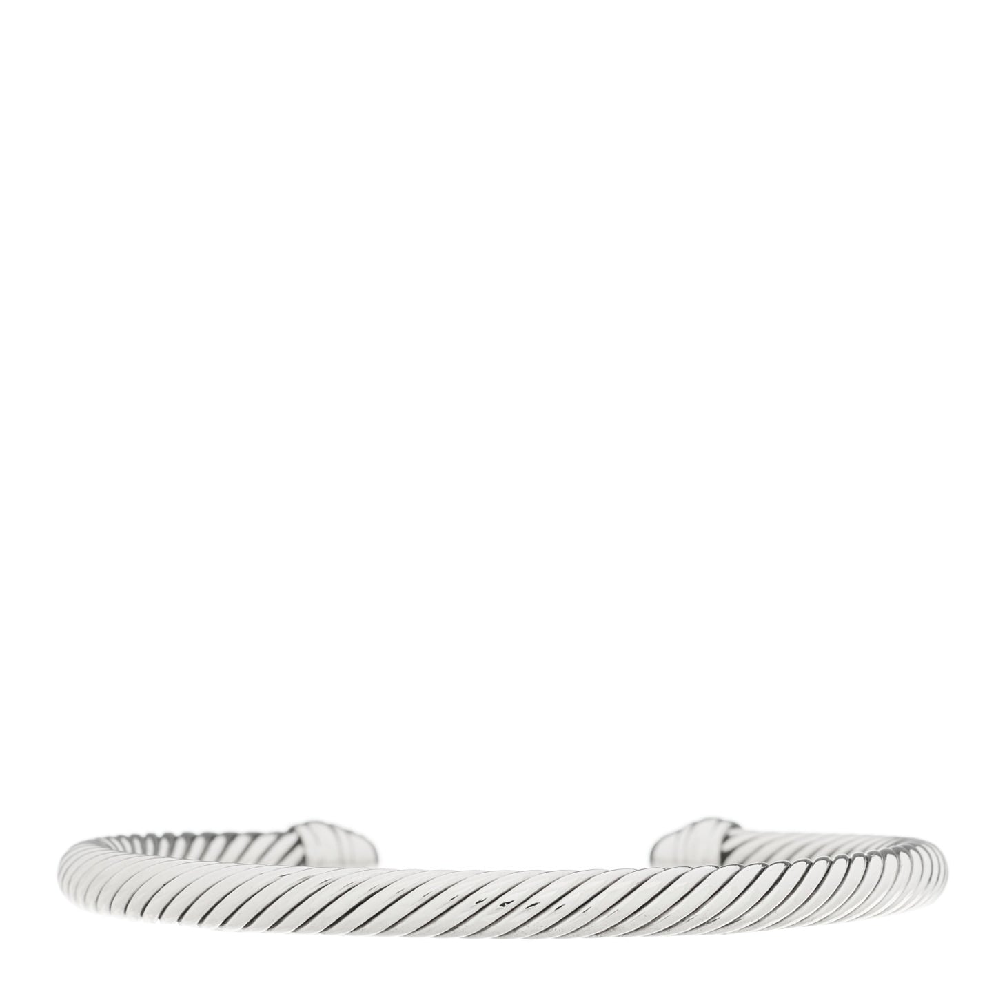 Sterling Silver Pave Diamond 5mm Cable Classics Bracelet