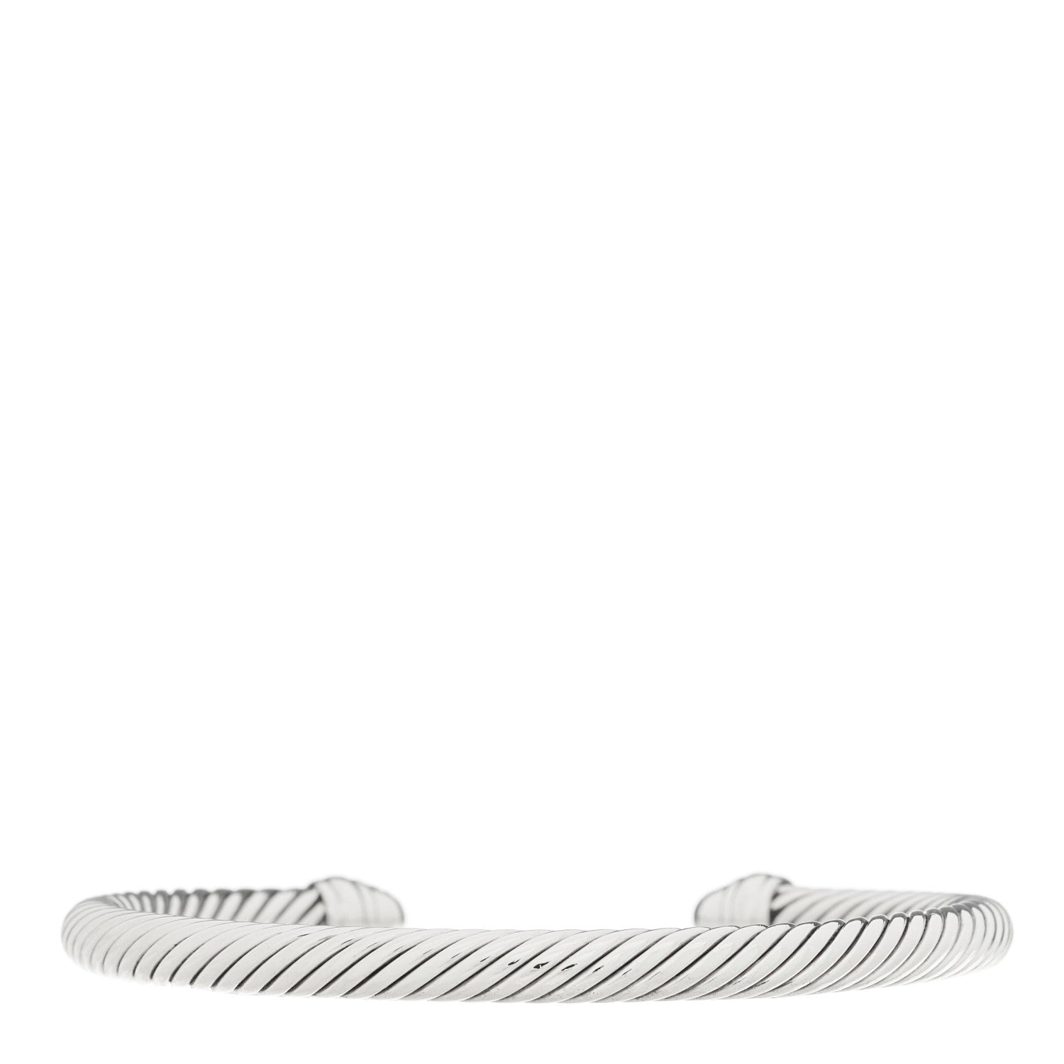 David Yurman Sterling Silver Pave Diamond 5mm Cable Classics Bracelet 2 of 3