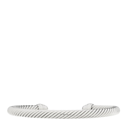 David Yurman Sterling Silver Pave Diamond 5mm Cable Classics Bracelet 2 of 3