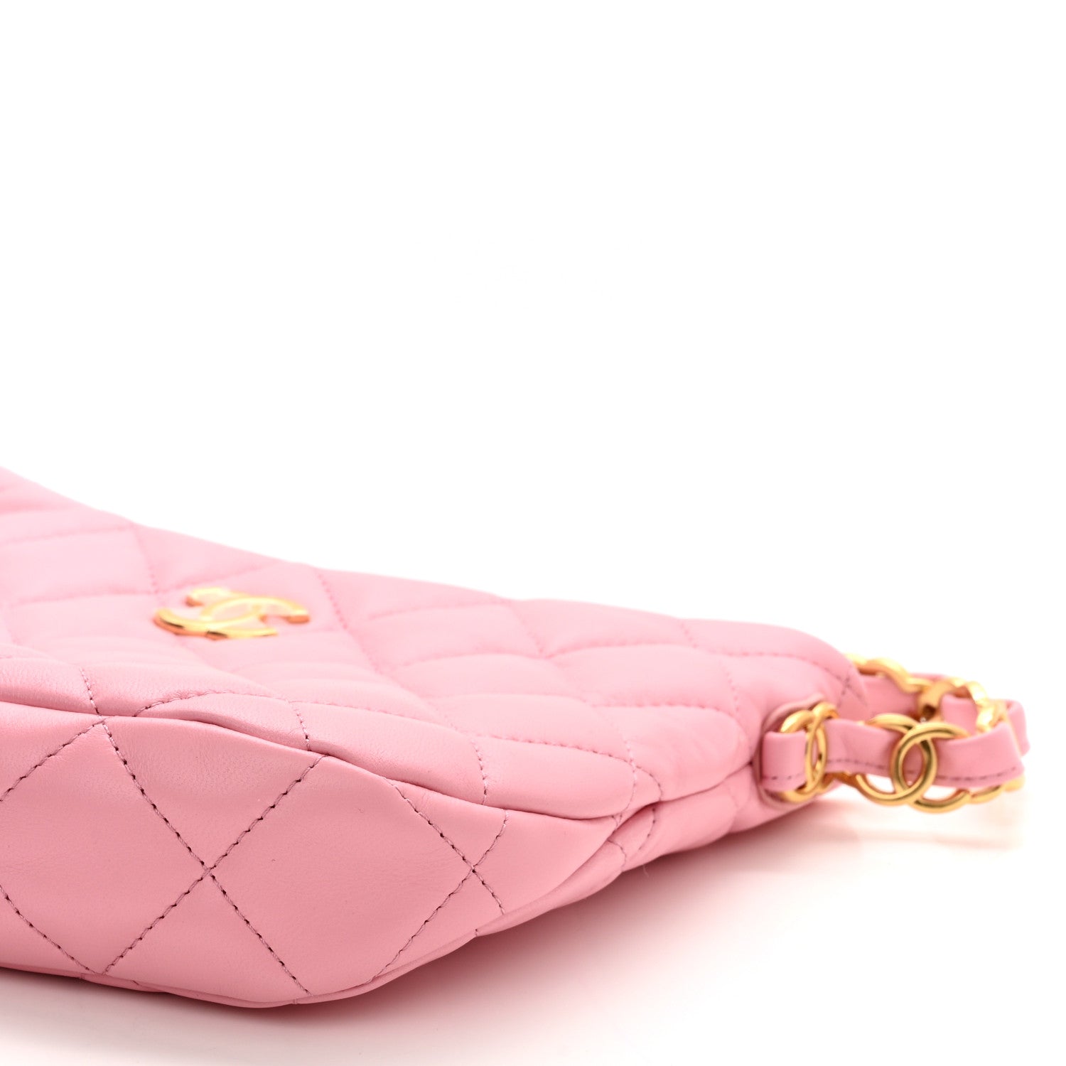 Chanel Lambskin Quilted CC Links Hobo Light Pink 10 of 11