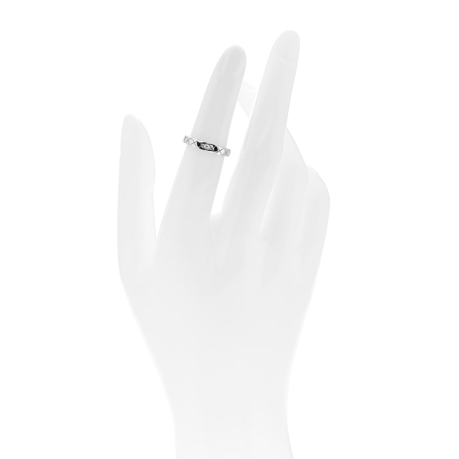 Chanel 18K White Gold Mini Coco Crush Ring 48 4.5 2 of 5