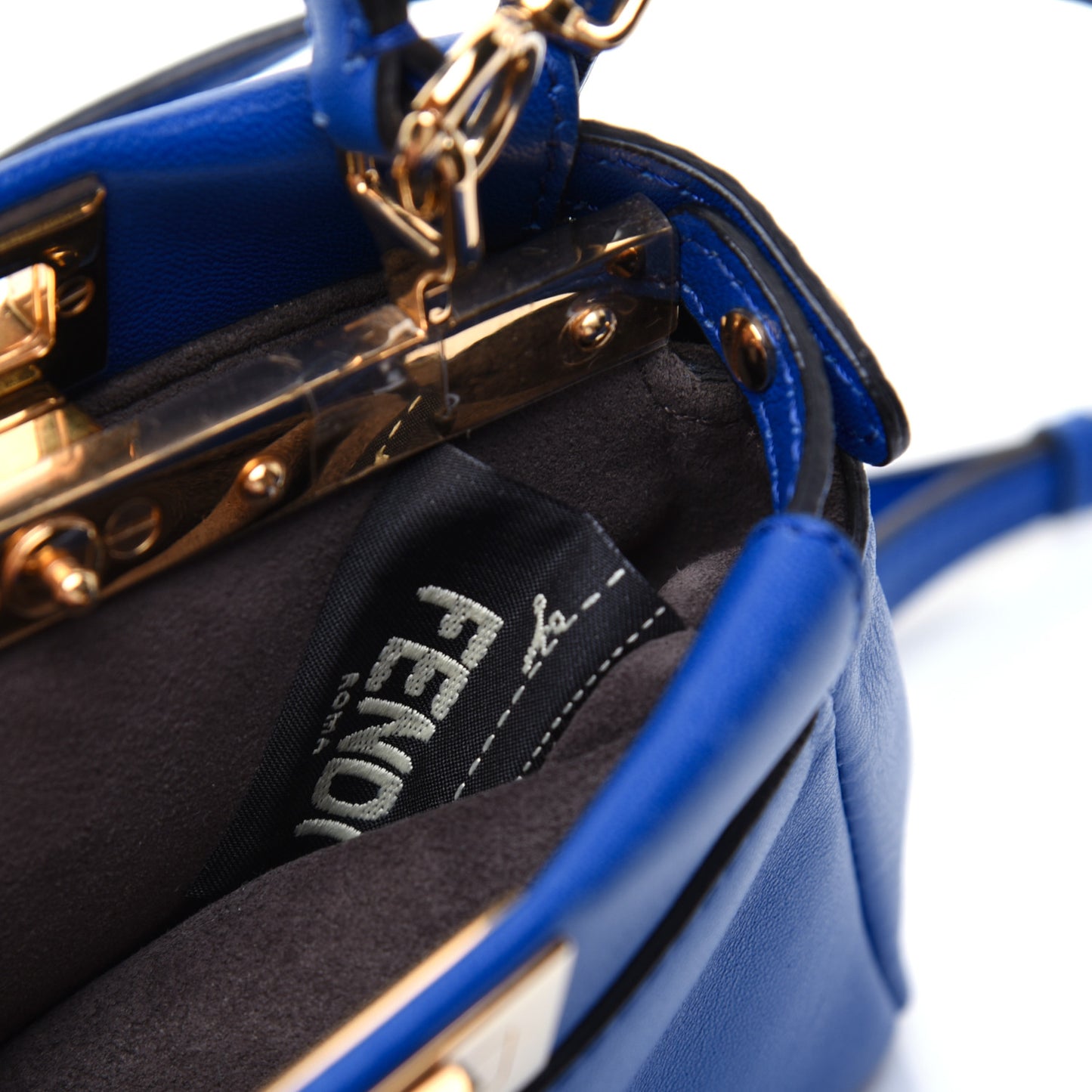 Nappa Micro Peekaboo Iconic Satchel Bluette