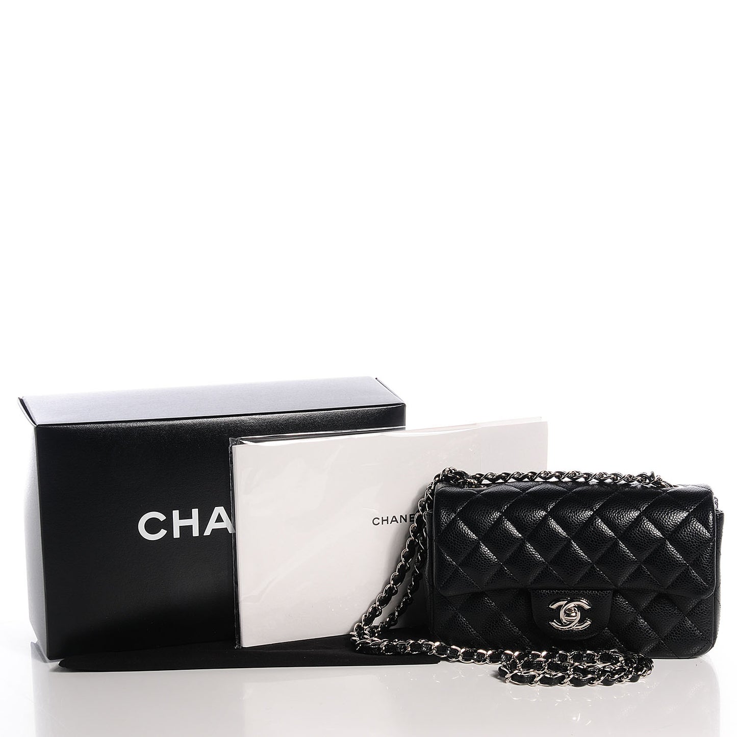 Caviar Quilted Mini Flap Black