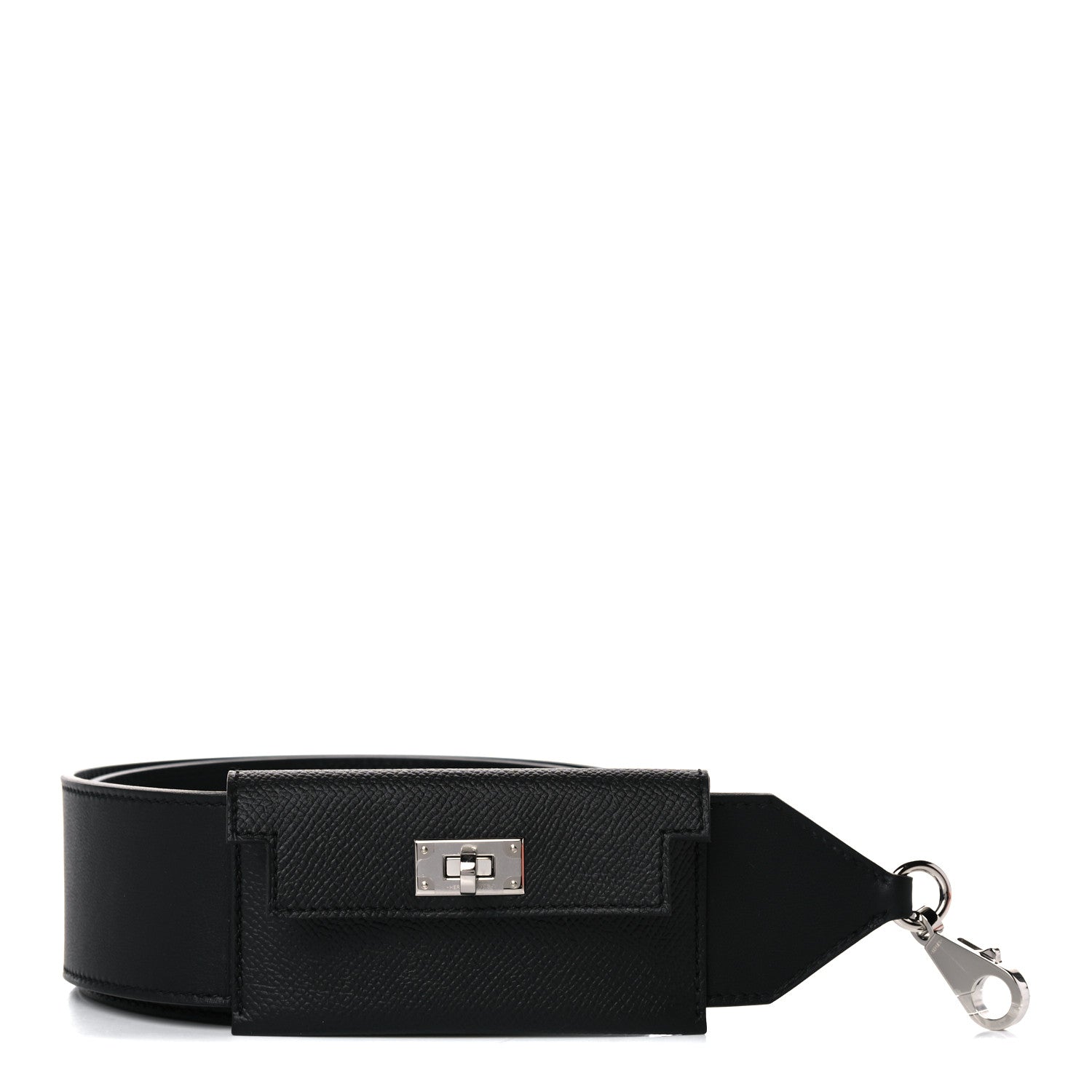 Hermes Swift Epsom Pocket Kelly Shoulder Strap Black 1 of 9