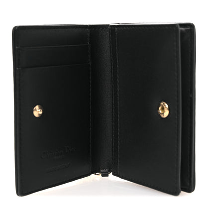 Christian Dior Lambskin Cannage Small Lady Dior Flap Card Holder Black 5 of 8