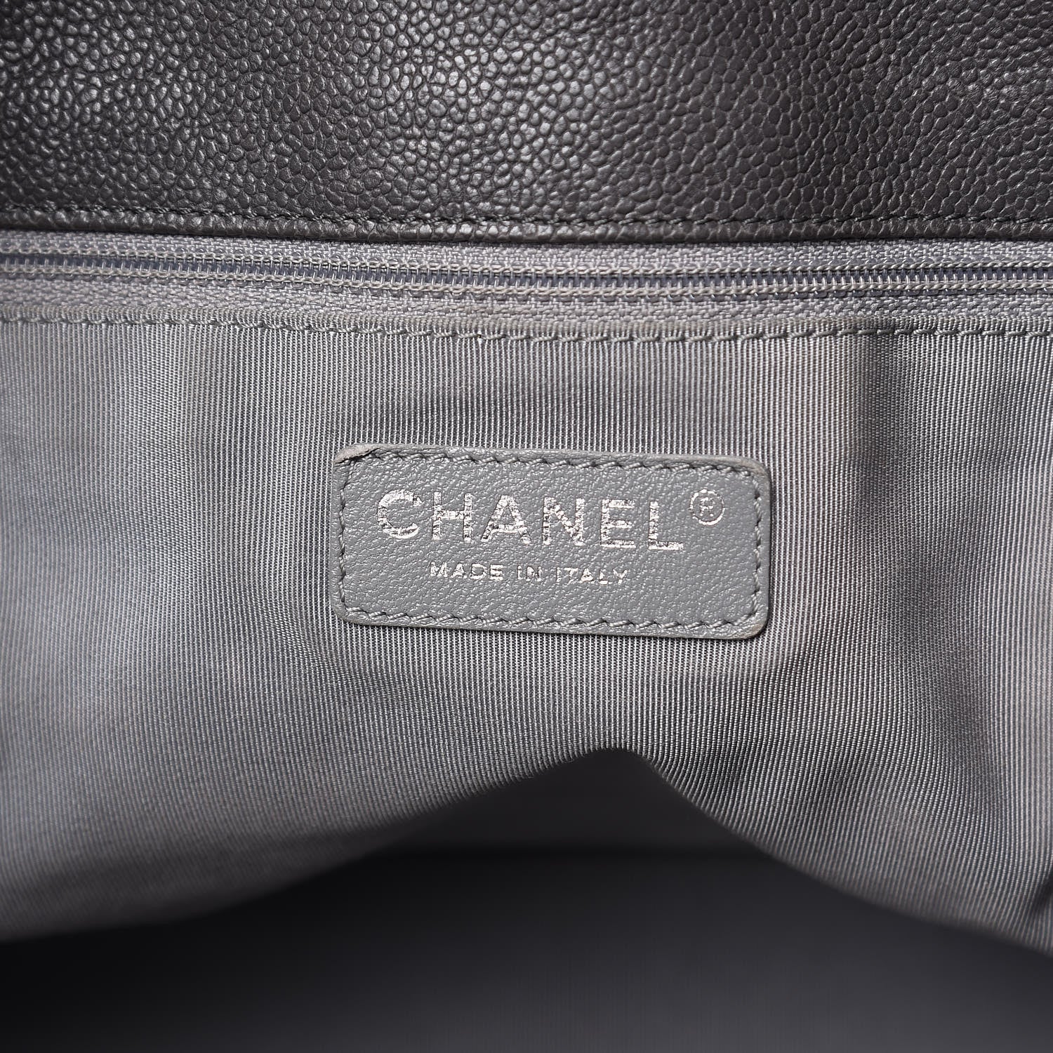 Chanel Caviar Quilted French Riviera Hobo Dark Grey 6 of 17