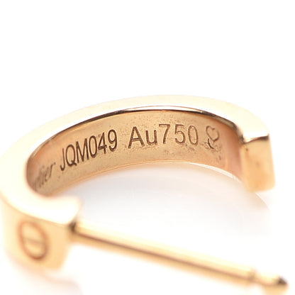 Cartier 18K Yellow Gold Small LOVE Hoop Earrings 5 of 6