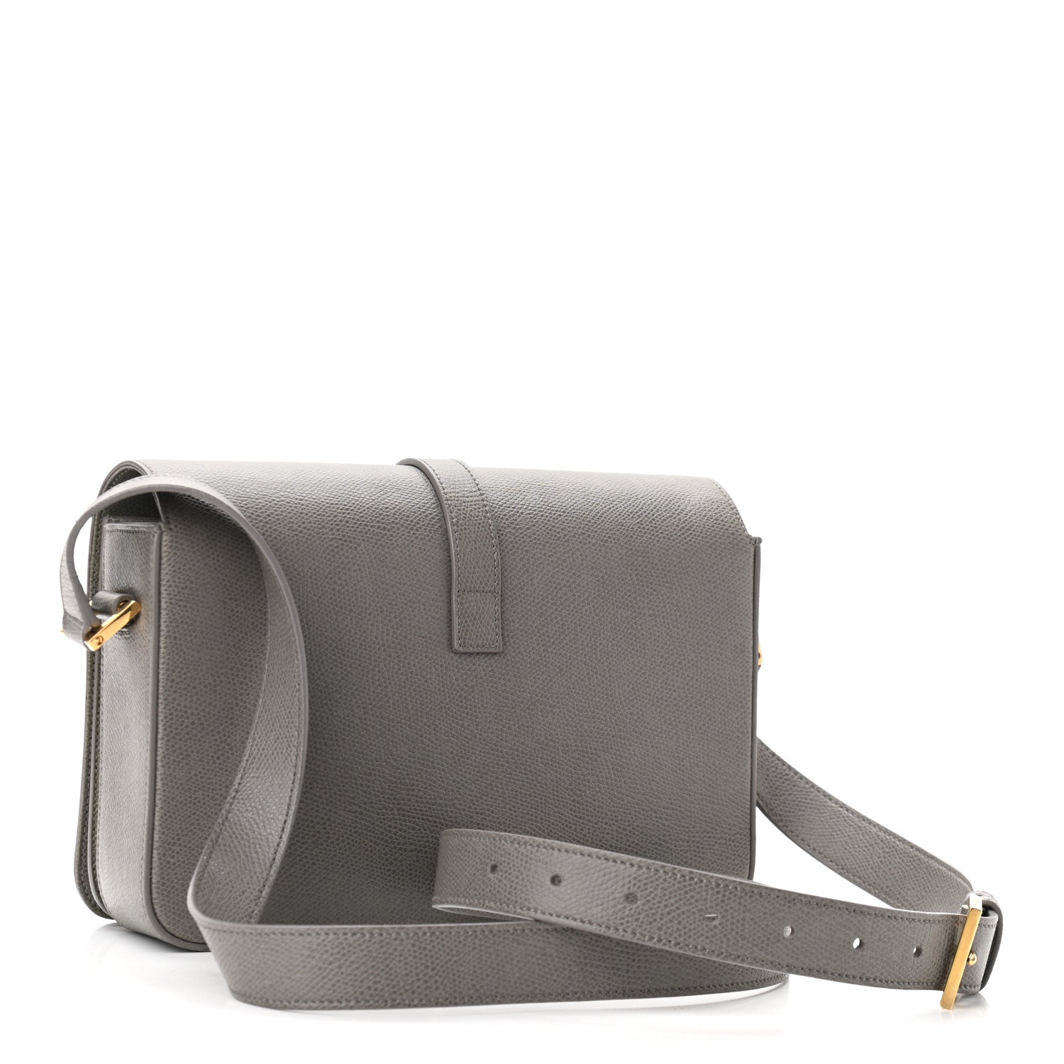 Saint Laurent Textured Calfskin Medium Classic Monogram Universite Fog 3 of 9
