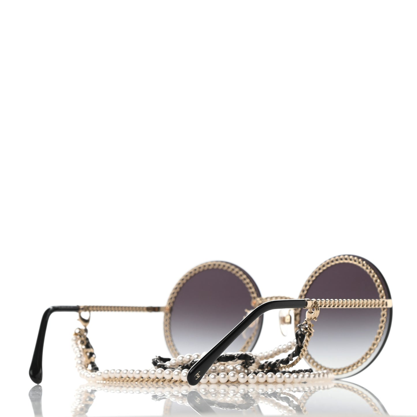 Round Chain Sunglasses 4245 Gold